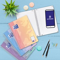 Spiraalblok Oxford Touch B5 gelijnd 160 pagina's assorti-2