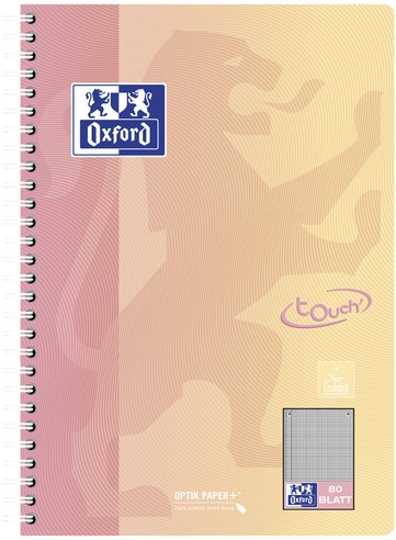Spiraalblok Oxford Touch B5 geruit 5mm160 pagina's assorti-2