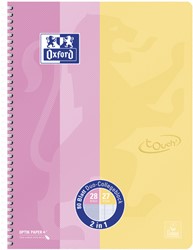 Collegeblok Oxford Touch duo A4+lijn/ruit 5mm 160 pagina's