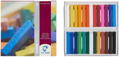 Pastelkrijt Talens Van Gogh Carré basisset à 24 kleuren-2