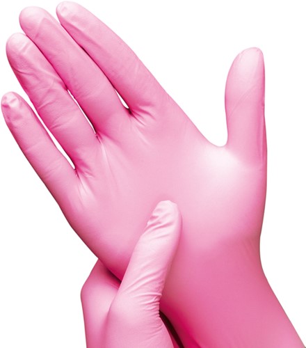 Handschoen Hynex nitril S roze 3.5gr 100 stuks-2