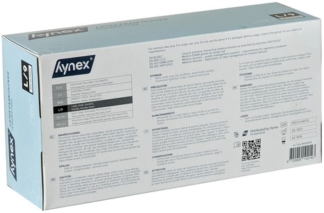 Handschoen Hynex latex L wit 5g 100 stuks-2