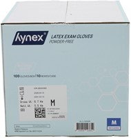 Handschoen Hynex latex M wit 5gr 100 stuks-1