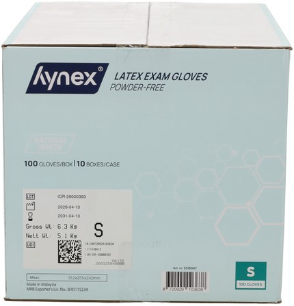 Handschoen Hynex latex S wit 5gr 100 stuks-3