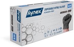 Handschoen Hynex nitril M zwart 5gr extra sterk100 stuks