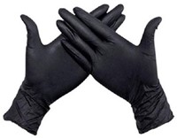 Handschoen Hynex nitril M zwart 5gr extra sterk100 stuks-2