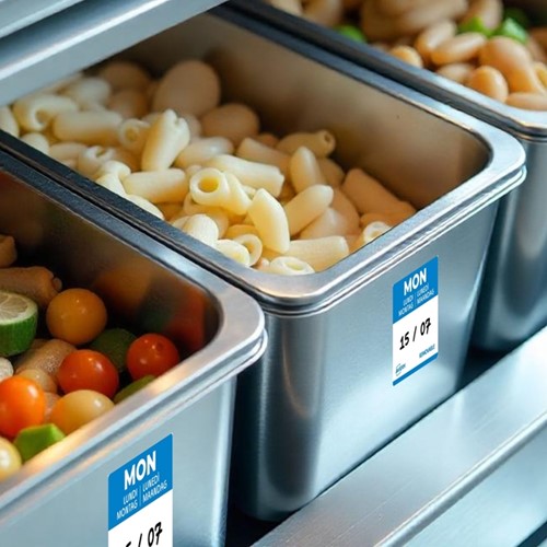 Etiket Avery HACCP maandag-blauw 25x25mm 1000st-3