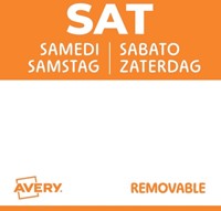 Etiket Avery HACCP zaterdag-oranje 25x25mm 1000 stuks-2