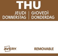 Etiket Avery HACCP donderdag-bruin 25x25mm 1000st-2