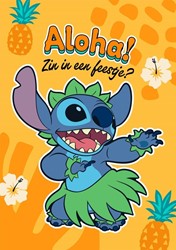 Wenskaart Hallmark uitnodiging Disney Stitch pak à 6 stuks