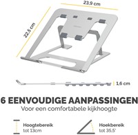 Laptopstandaard Fellowes Alumia zilver-2
