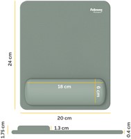 Muismat met polssteun Fellowes Breyta saliegroen-2