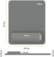 Muismat met polssteun Fellowes Breyta grijs-2