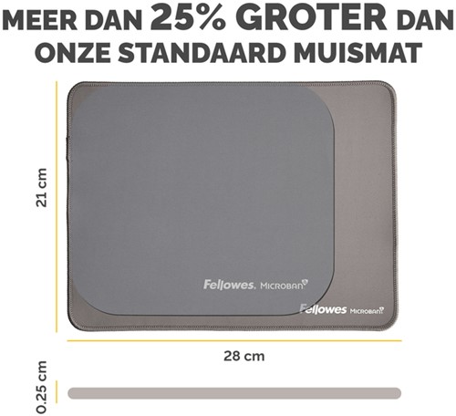 Muismat Fellowes Breyta XL grijs-3