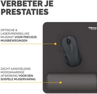 Muismat met polssteun Fellowes Breyta zwart-3