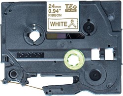 Labeltape Brother P-touch TZe-R254 24mm goud op wit