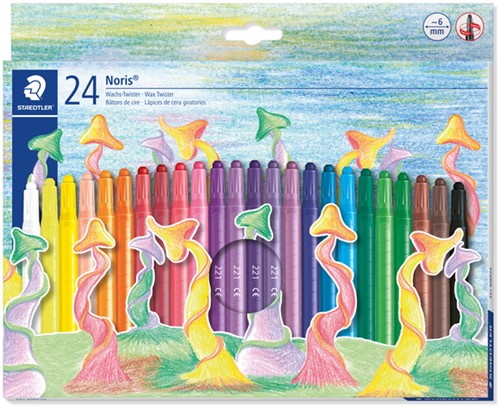 Waxpotlood Staedtler Noris twister set à 24 kleuren