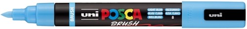 Paintmarker Uni POSCA PC-5BR brushpunt medium lichtblauw
