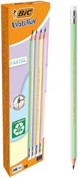 Potlood Bic HB met gom pastel assorti