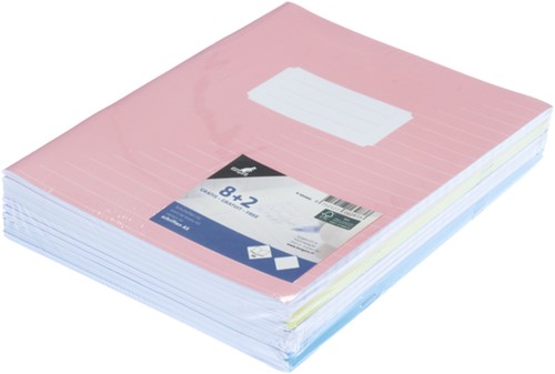 Schrift Kangaro A5 lijn 80 pagina's 60gr pastel assorti 10 stuks-2