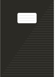 Schrift Kangaro A4 lijn 80 pagina's 60gr zwart pak à 5 stuks