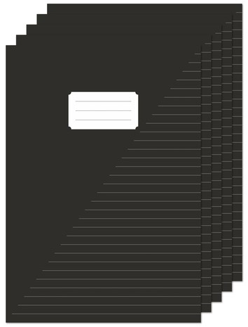 Schrift Kangaro A4 lijn 160 pagina's 60gr zwart pak à 5 stuks-2