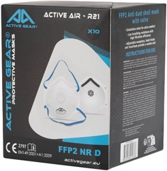 Stofmasker Active Gear met ventiel 10 stuks