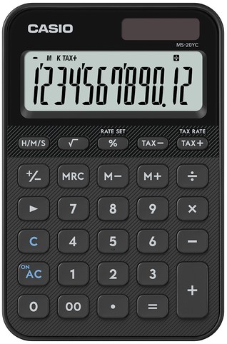 Rekenmachine Casio MS-20YC-BK zwart