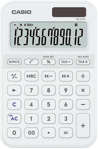 Rekenmachine Casio MS-20YC-WE wit