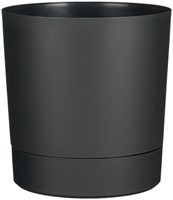 Plantenpot Mica Coco met schotel rond hoogte 29,5 Ø28 cm antraciet