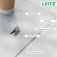 Bureau-onderlegger Leitz 80x40cm oprolbaar grijs-3
