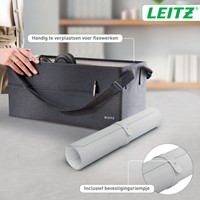 Bureau-onderlegger Leitz 80x40cm oprolbaar grijs-2