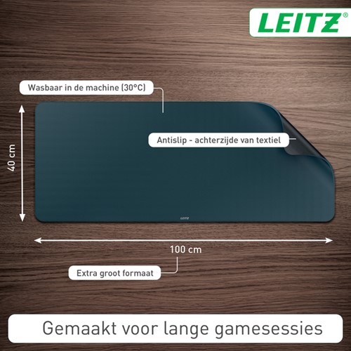 Bureau-onderlegger Leitz 100x40cm oprolbaar donkergrijs-2