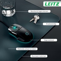 Bureau-onderlegger Leitz 100x40cm oprolbaar donkergrijs-3