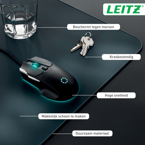 Bureau-onderlegger Leitz 100x40cm oprolbaar donkergrijs-3