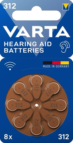 Batterij VARTA hoortoestel 8x 312