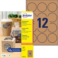Etiket Avery L7106-25 60mm kraft 300 stuks-2