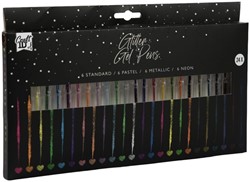 Gelpennen Craft ID glitter set à 24 kleuren