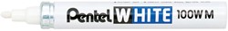 Viltstift Pentel 100W rond 2.2mm wit