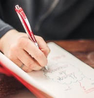 Gelschrijver Pentel BL77 Energel medium bordeaux-2