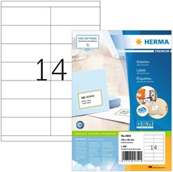 Etiket HERMA 4654 105x39mm premium wit 1400 stuks