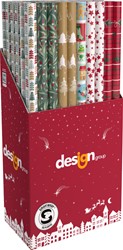 Inpakpapier Kerst 500x70cm assorti