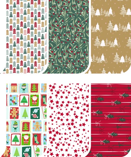 Inpakpapier Kerst 500x70cm assorti-2