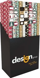 Inpakpapier Kerst 200x70cm set à 3 rol+stickervel