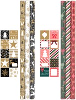 Inpakpapier Kerst 200x70cm set à 3 rol+stickervel-3