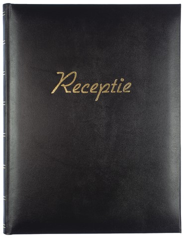 Receptiealbum Kangaro 26x21cm vakverdeling zwart
