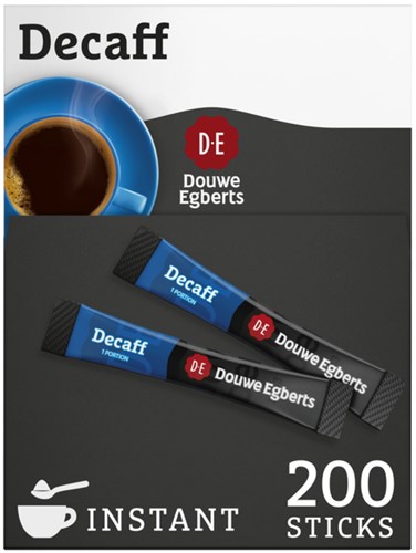 Koffie Douwe Egberts decaff instant sticks doos 200 stuks