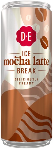 Ijskoffie Douwe Egberts moccha latte blik 250 ml