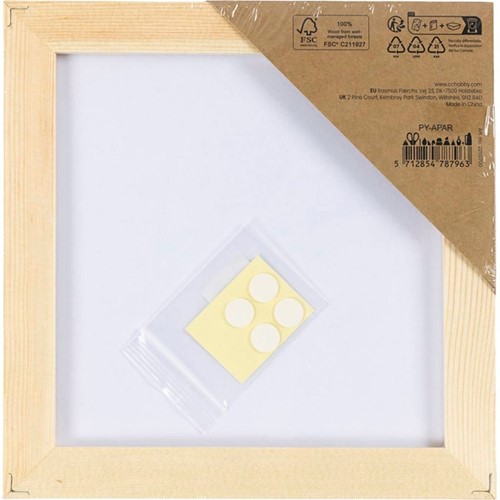 Canvaspaneel Creativ Company met lijst 158x158mm wit-2