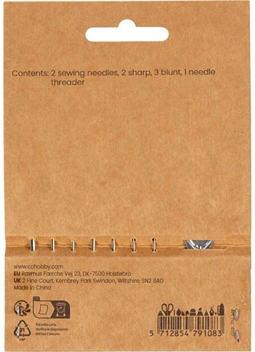 Naaldenset Creativ Company blister à 8 delen zilver-3